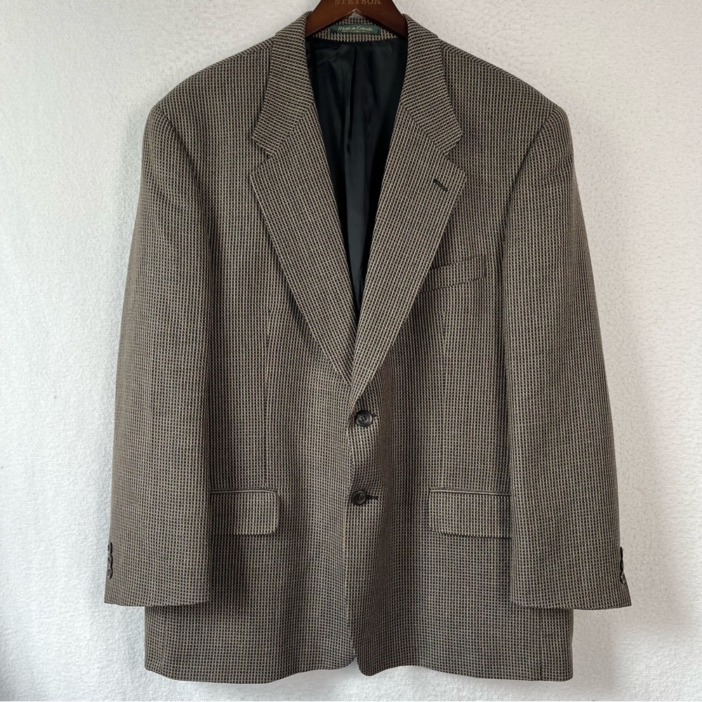 Vintage Silk Wool Mark Alexander Signature blazer mens suit jacket 46 regular